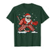 Santa Playing Ice Hockey Goalie Christmas T-Shirt