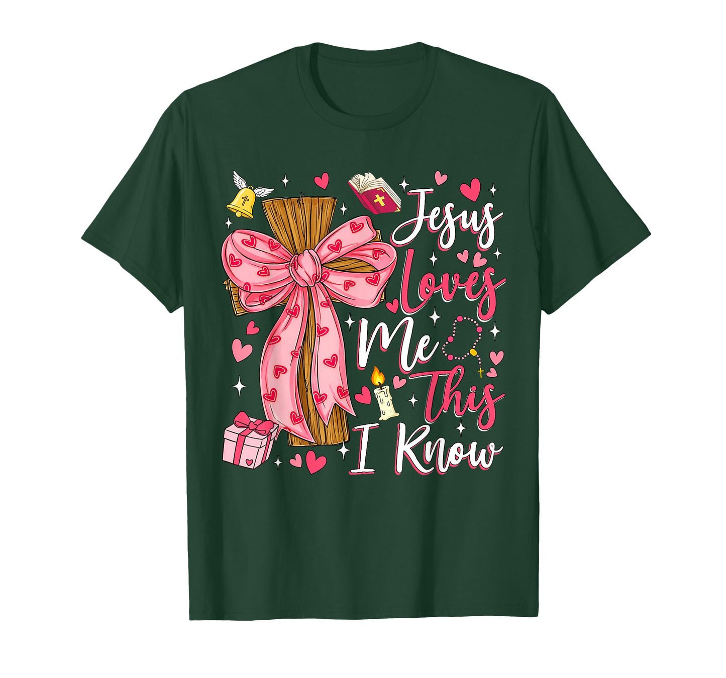 Jesus Loves Me This I Know God Religious Christian Valentine T-Shirt