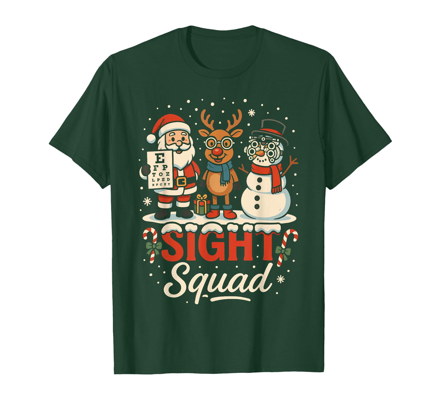 Optometry Christmas Ophthalmologist Funny Optician Christmas T-Shirt