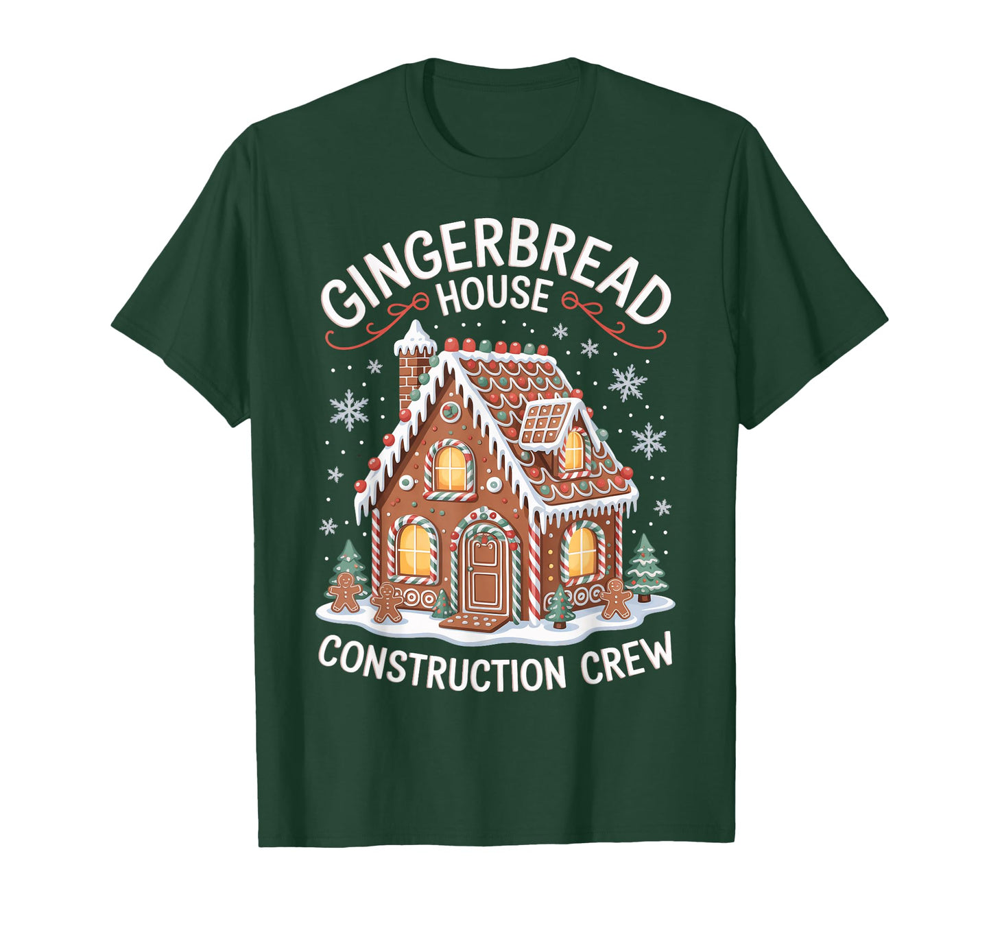 Gingerbread House Construction Crew Christmas Baking Lovers T-Shirt