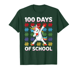 100 Days of School Shirt Unicorn Girls 100th Day of School T-Shirt