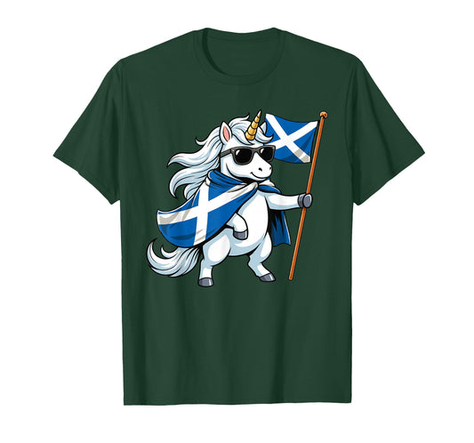 Scotland Flag Unicorn Men Women Kids Funny Scottish T-Shirt