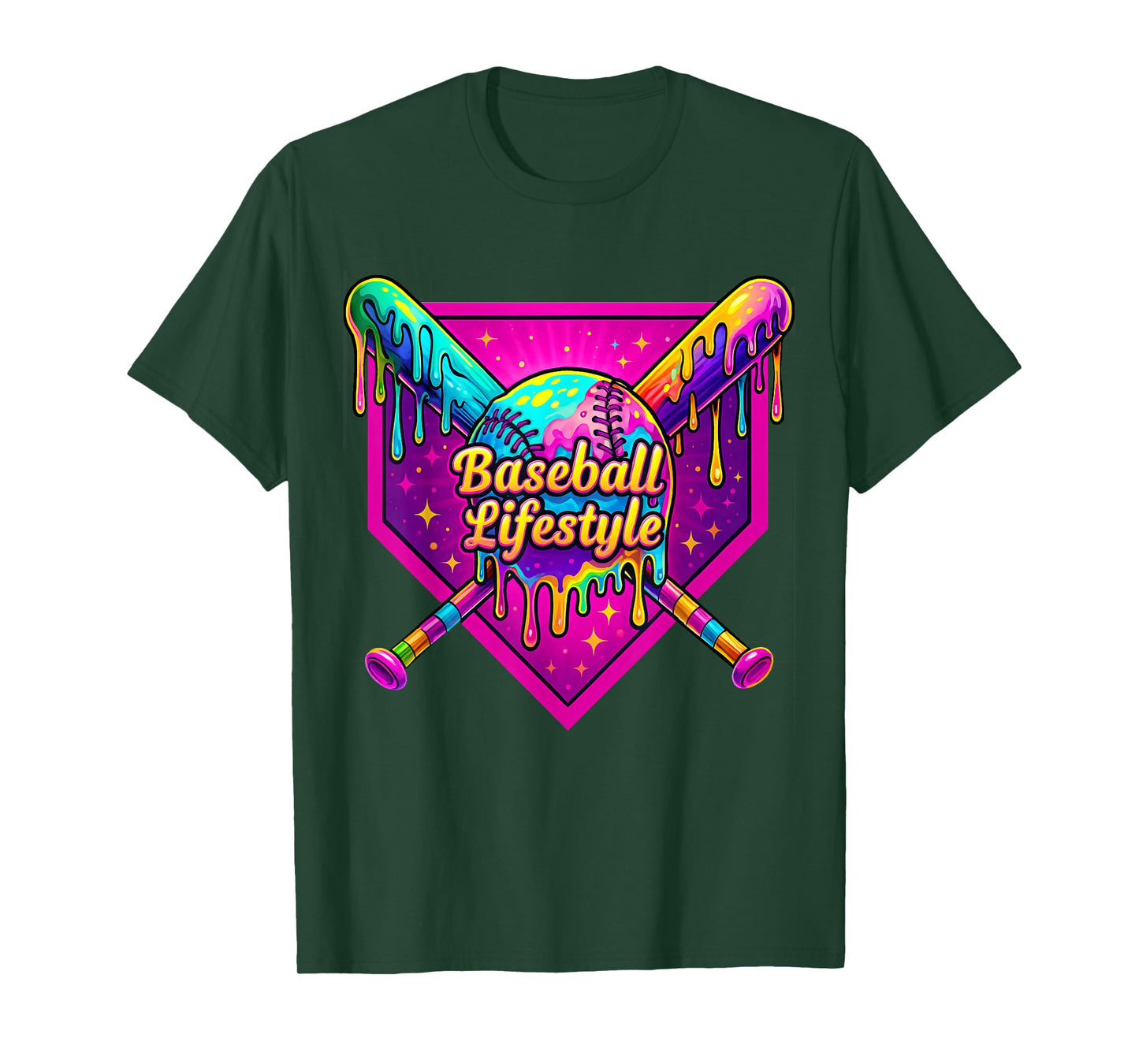 Baseball Lifestyle 101 Apparel Youth Baseball Drip Ice Cream T-Shirt