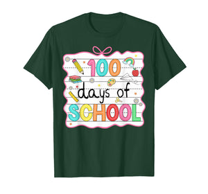 Cute 100 Days of School Girls 100th Day of School Coquette T-Shirt
