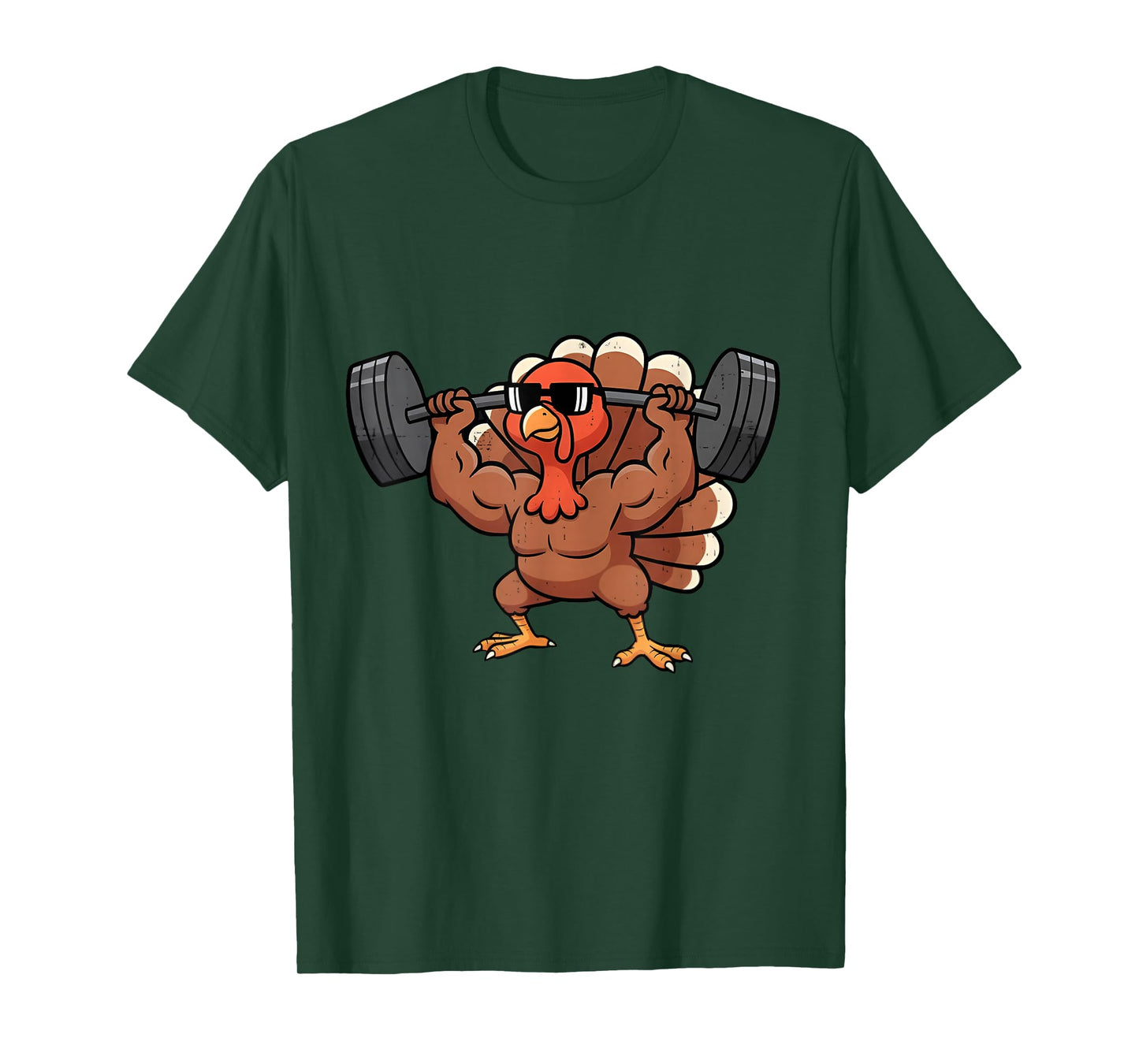 Thanksgiving Workout Turkey Barbell Lift Gym T-Shirt