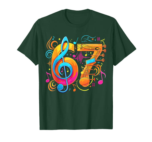 67 Meme Funny Music Notes Six Seven T-Shirt