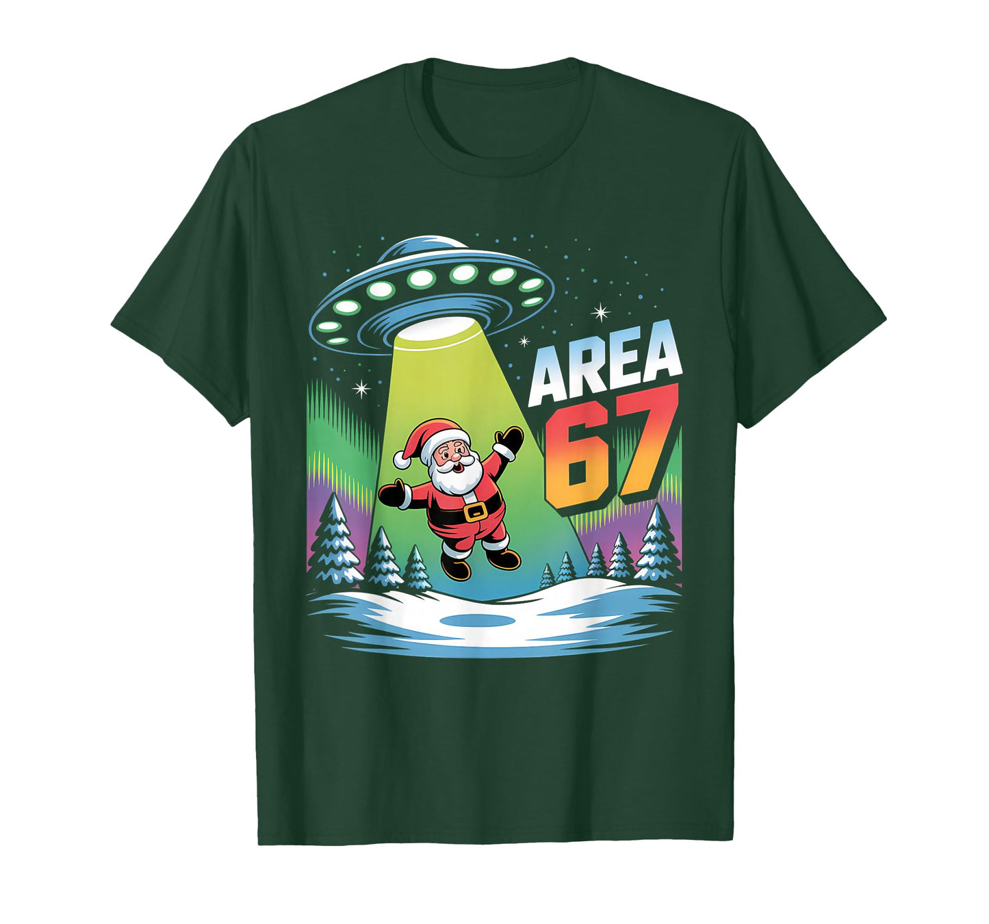 Alien Santa Christmas Meme Area 67 T-Shirt
