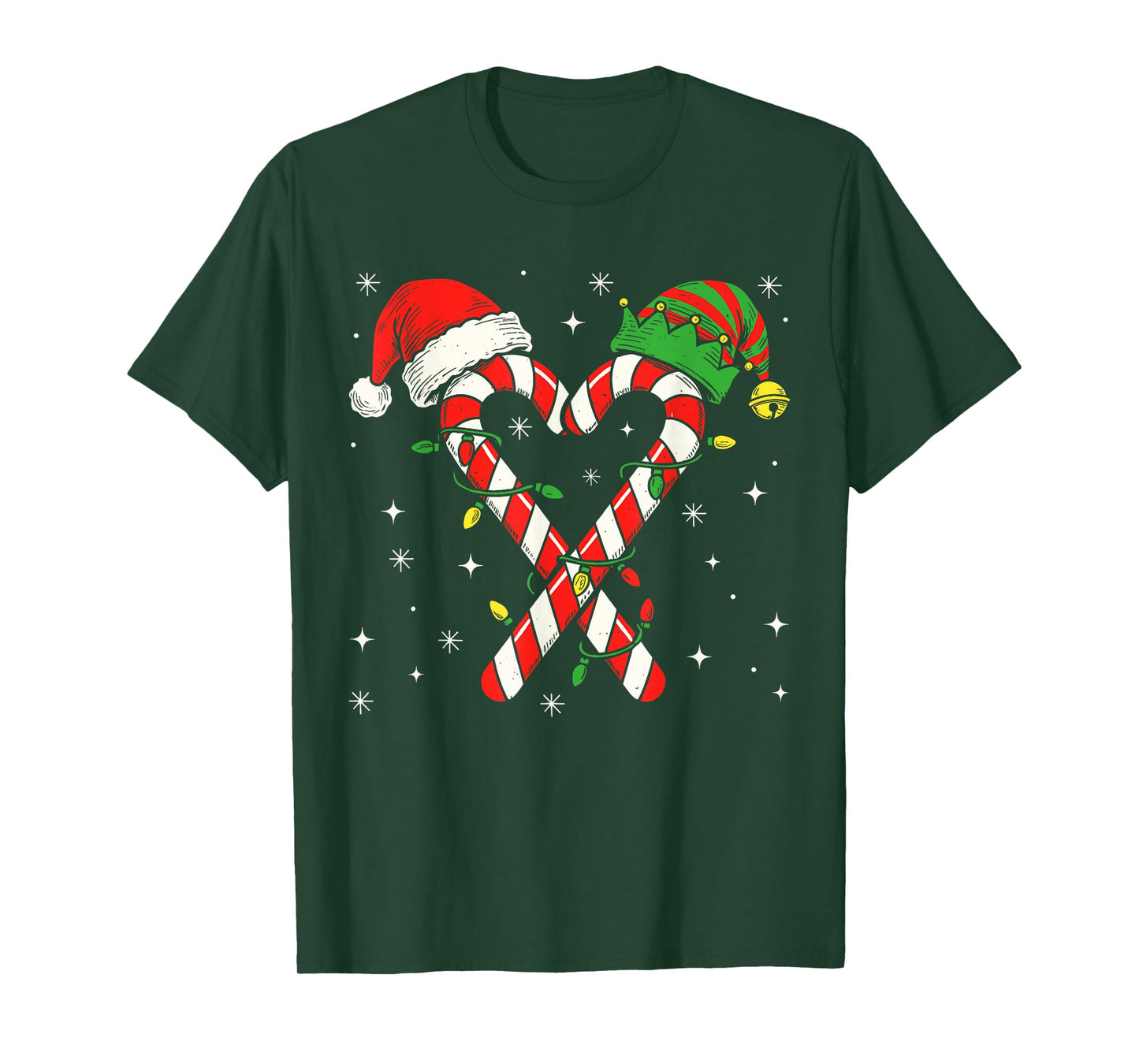 Family Christmas Pajama Candy Cane Christmas Kids Women Men T-Shirt