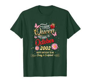 This Queen was Born in October 2002 October 2002 Birthday T-Shirt