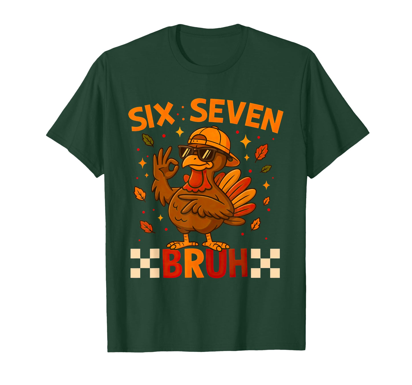 Funny Six Seven Meme Turkey Kids Bruh, 67 Thanksgiving T-Shirt