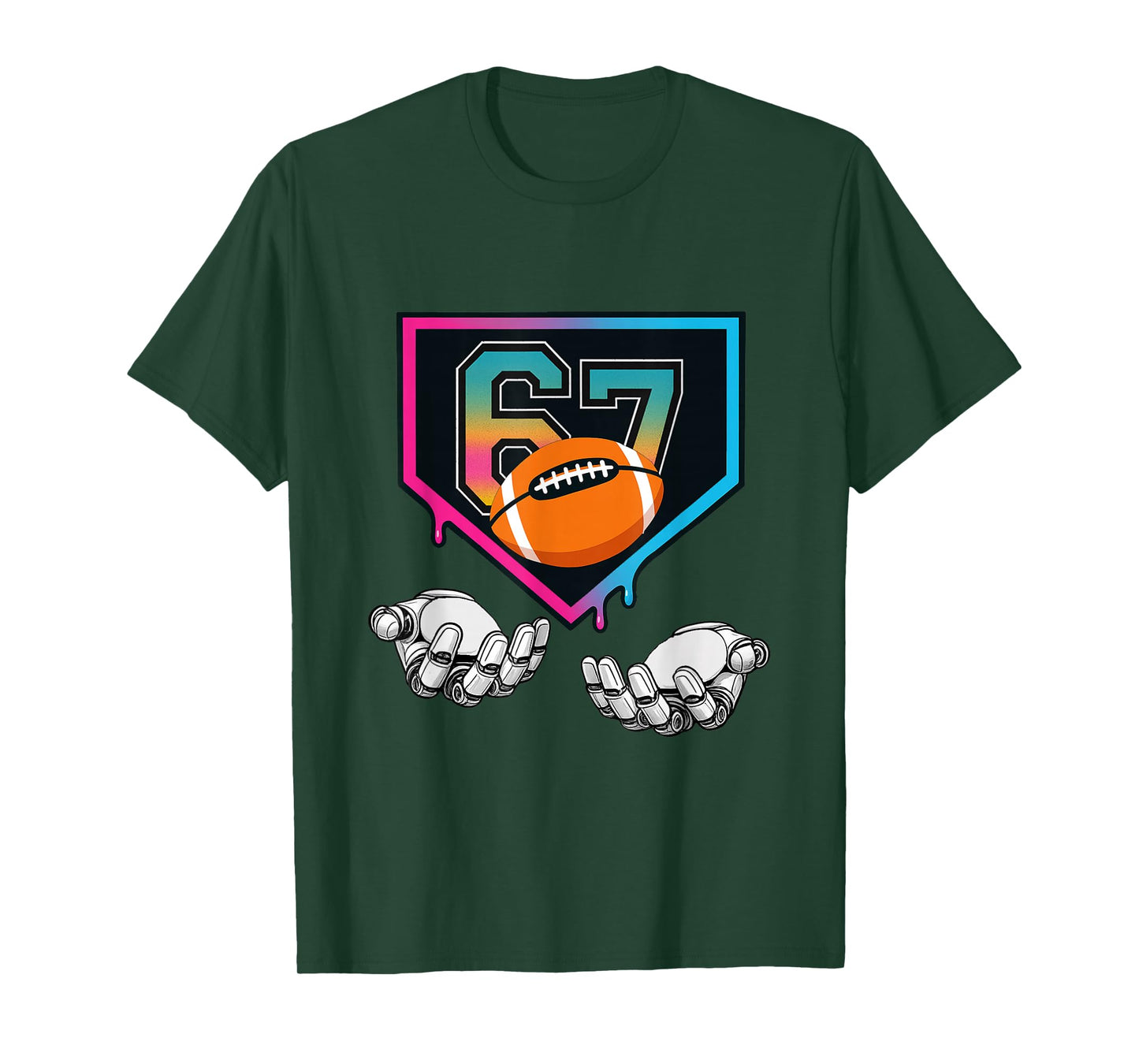 67 Football Robot Hands Meme T-Shirt
