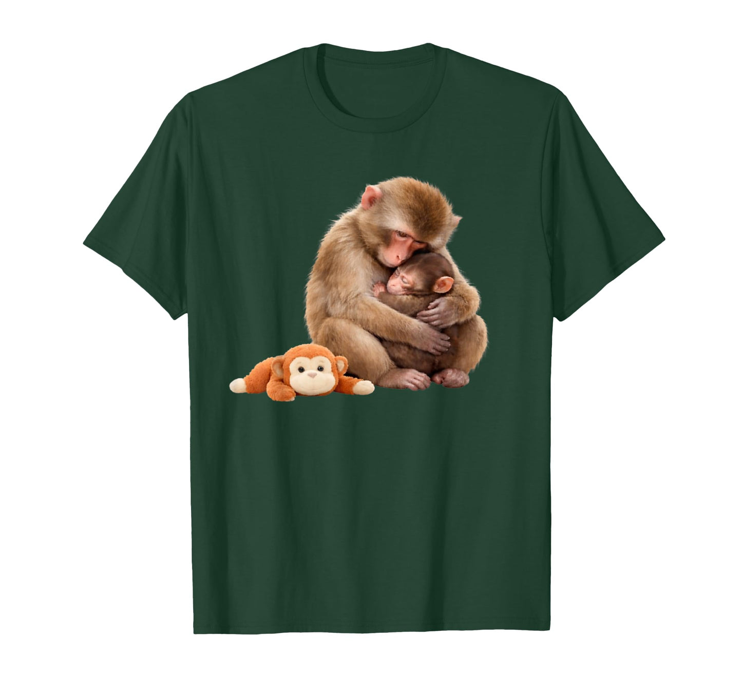 Punch The Monkey Cuddling Stuffed Animal Meme Viral Internet T-Shirt