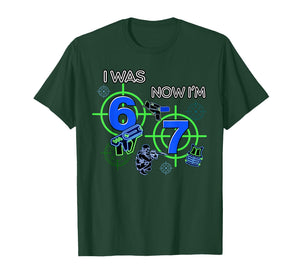 I was 6 Now I'm 7 Funny 67 Six Seven Meme Laser Tag Birthday T-Shirt