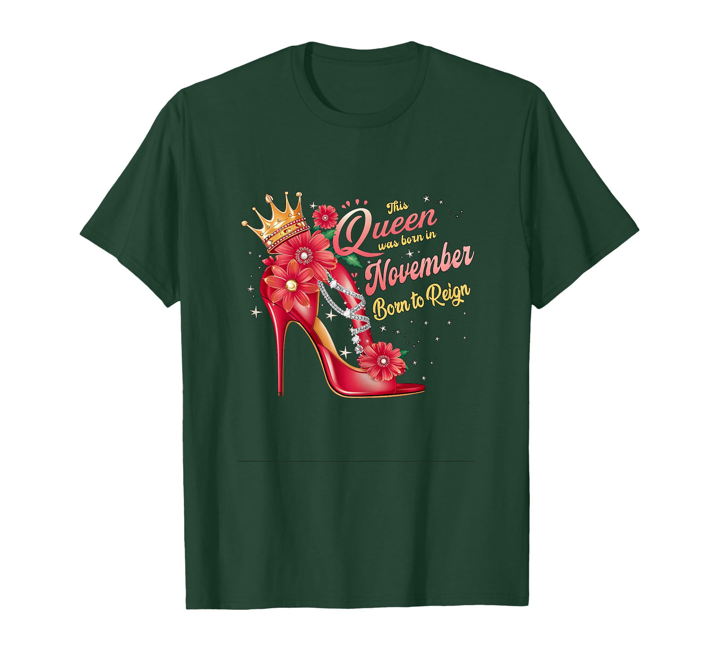 This Queen was Born in November Birthday Born to Reign Women T-Shirt