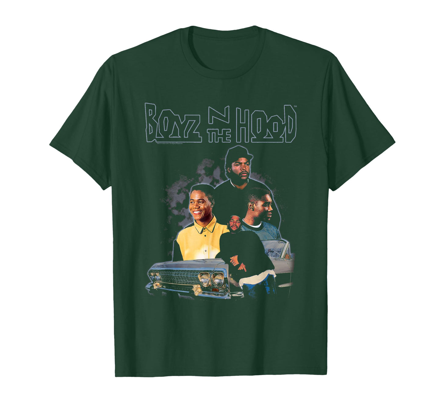 Boyz n The Hood Black and Blue Photo Collage Vintage Movie T-Shirt