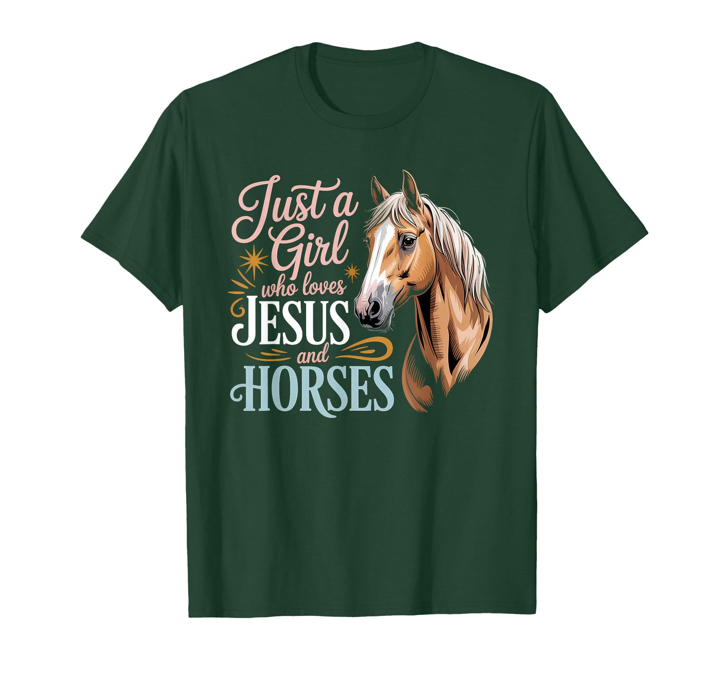 Just a Girl Who Loves Jesus and Horses T-Shirt