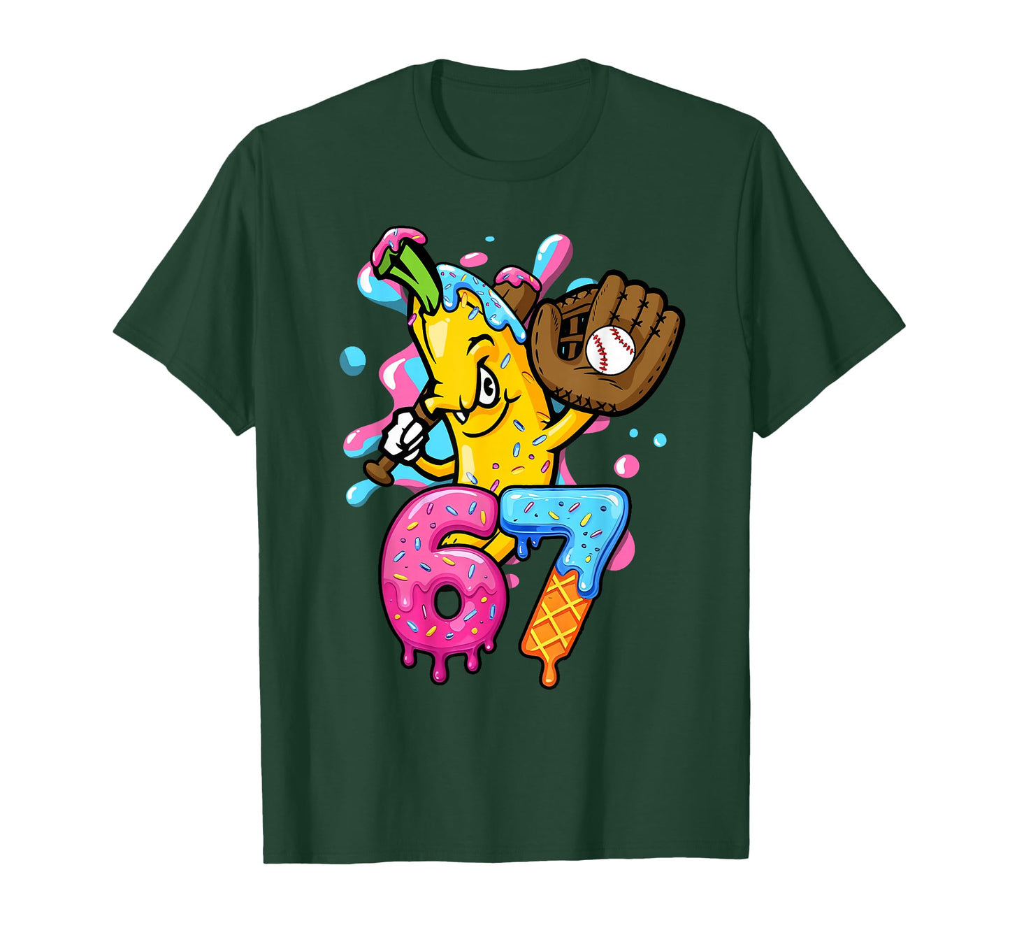 67 Funny Baseball Drip Banana 6 7 Six Seven Meme T-Shirt