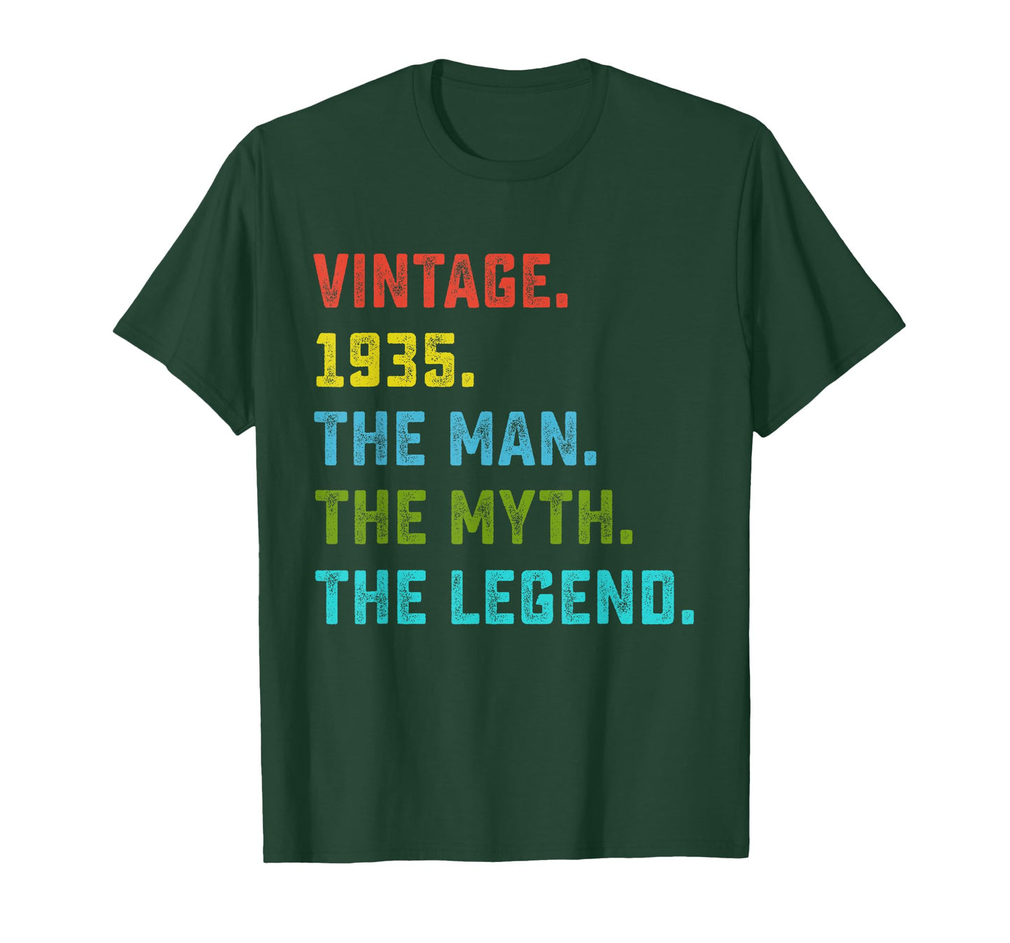 91st Birthday Gift Man Myth Legend Born in 1935 91 Yrs Old T-Shirt