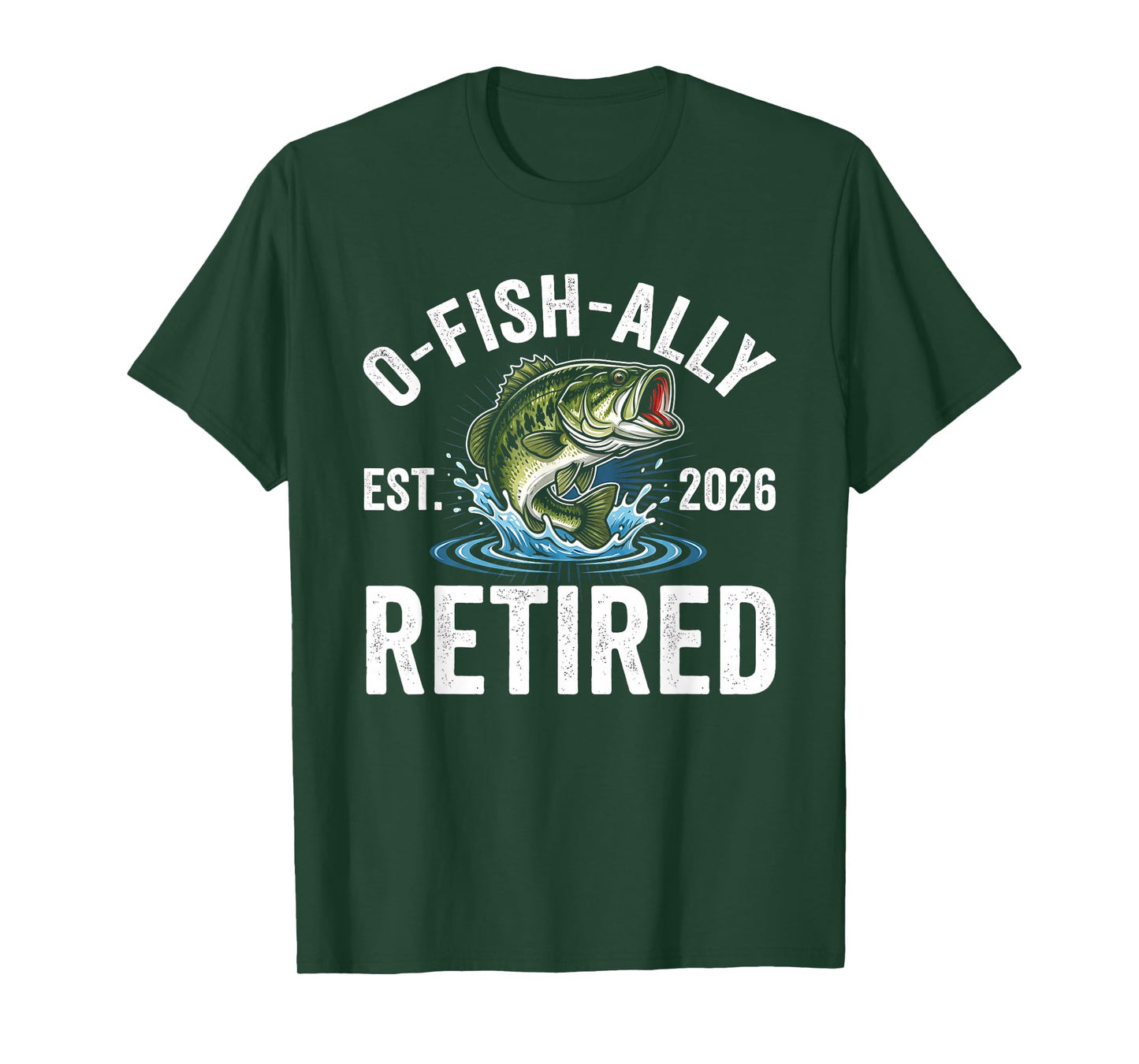 Ofishally Retired 2026 Funny Fishing Retirement Fisherman T-Shirt