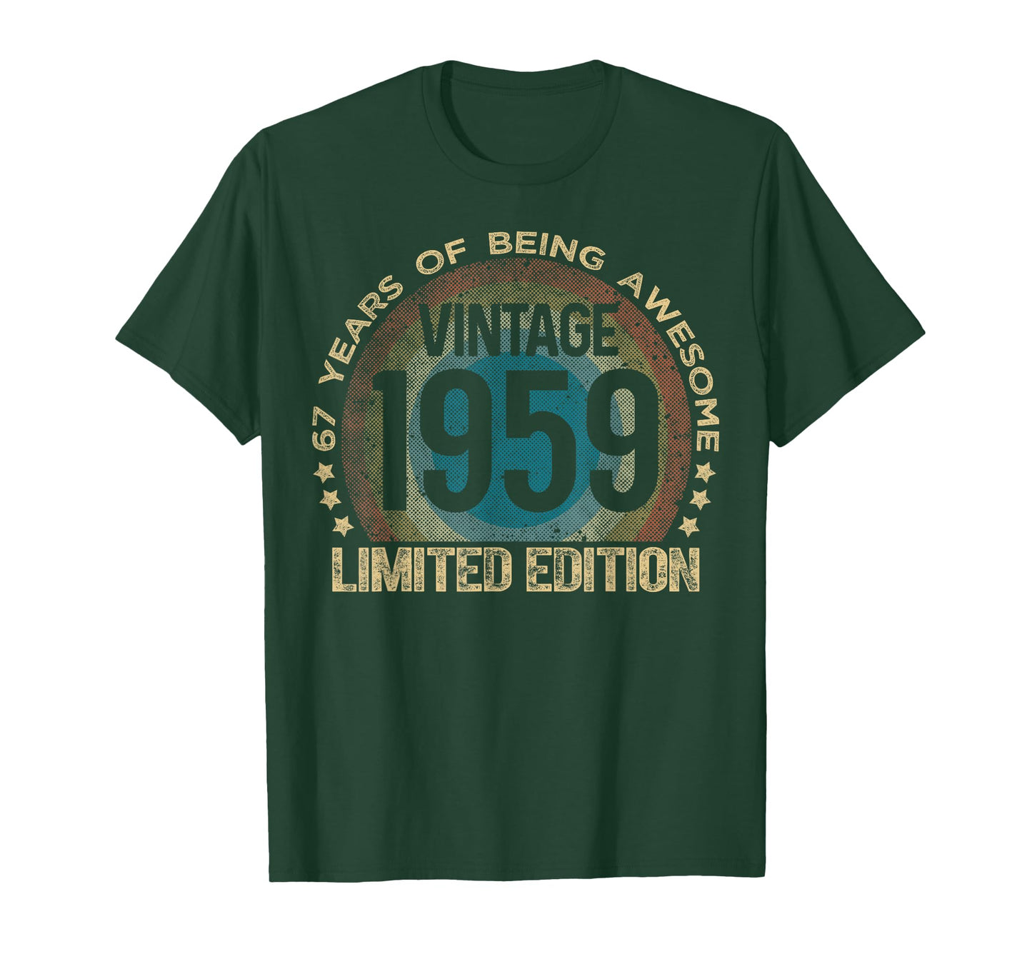 67 Year Old Gifts Vintage 1959 Limited Edition 67th Birthday T-Shirt