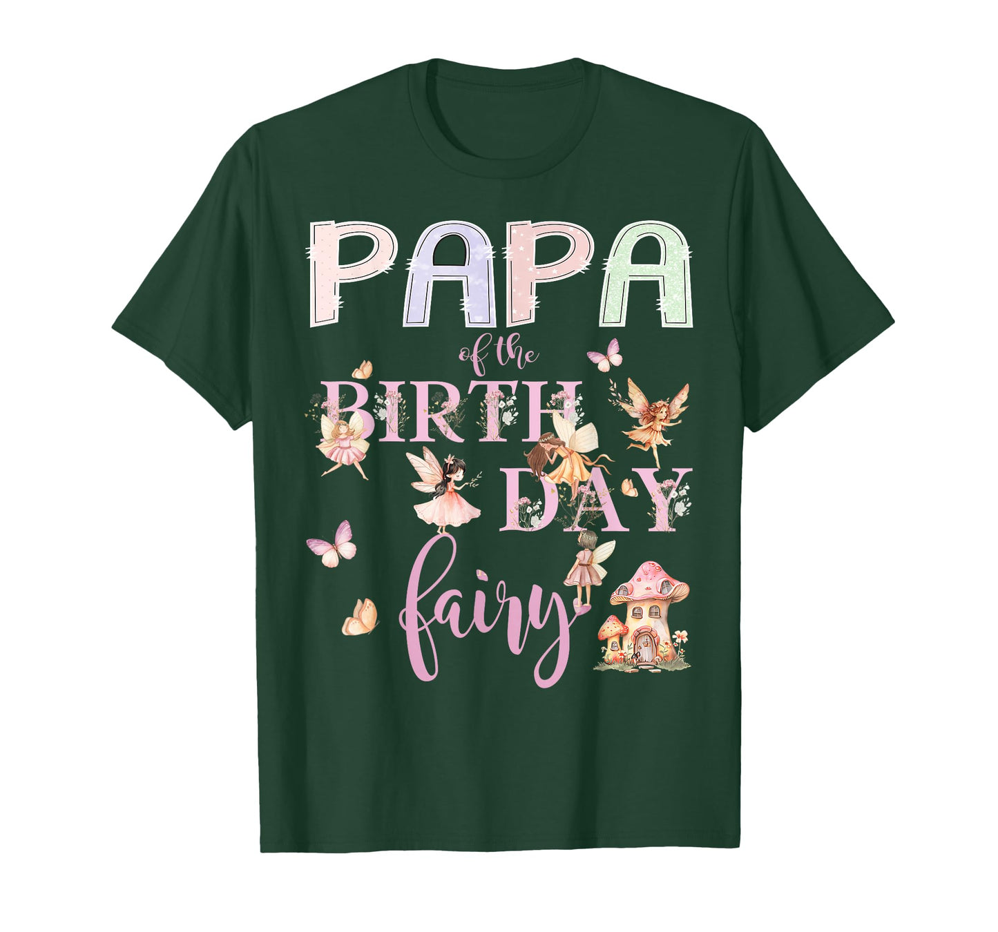 Papa of The Birthday Fairy Birthday Girl Magical Family T-Shirt