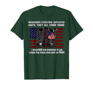 Remember Everyone Deployed Friday Military American Flag T-Shirt