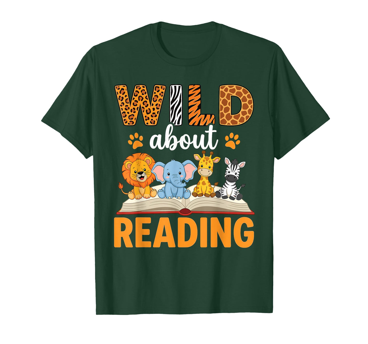 Wild About Reading Reading Books Lovers Reader Librarian T-Shirt