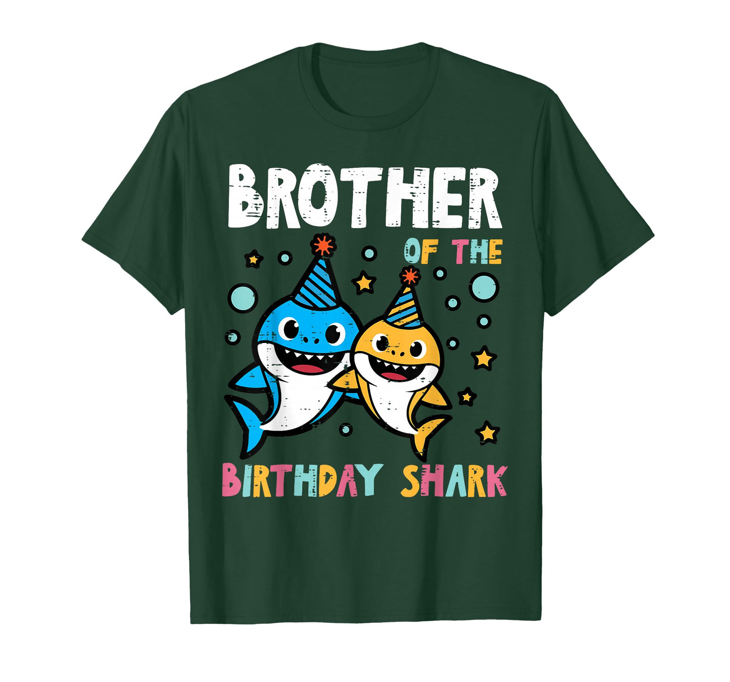 Brother of Birthday Shark Party Family Match Boys Kids Men T-Shirt