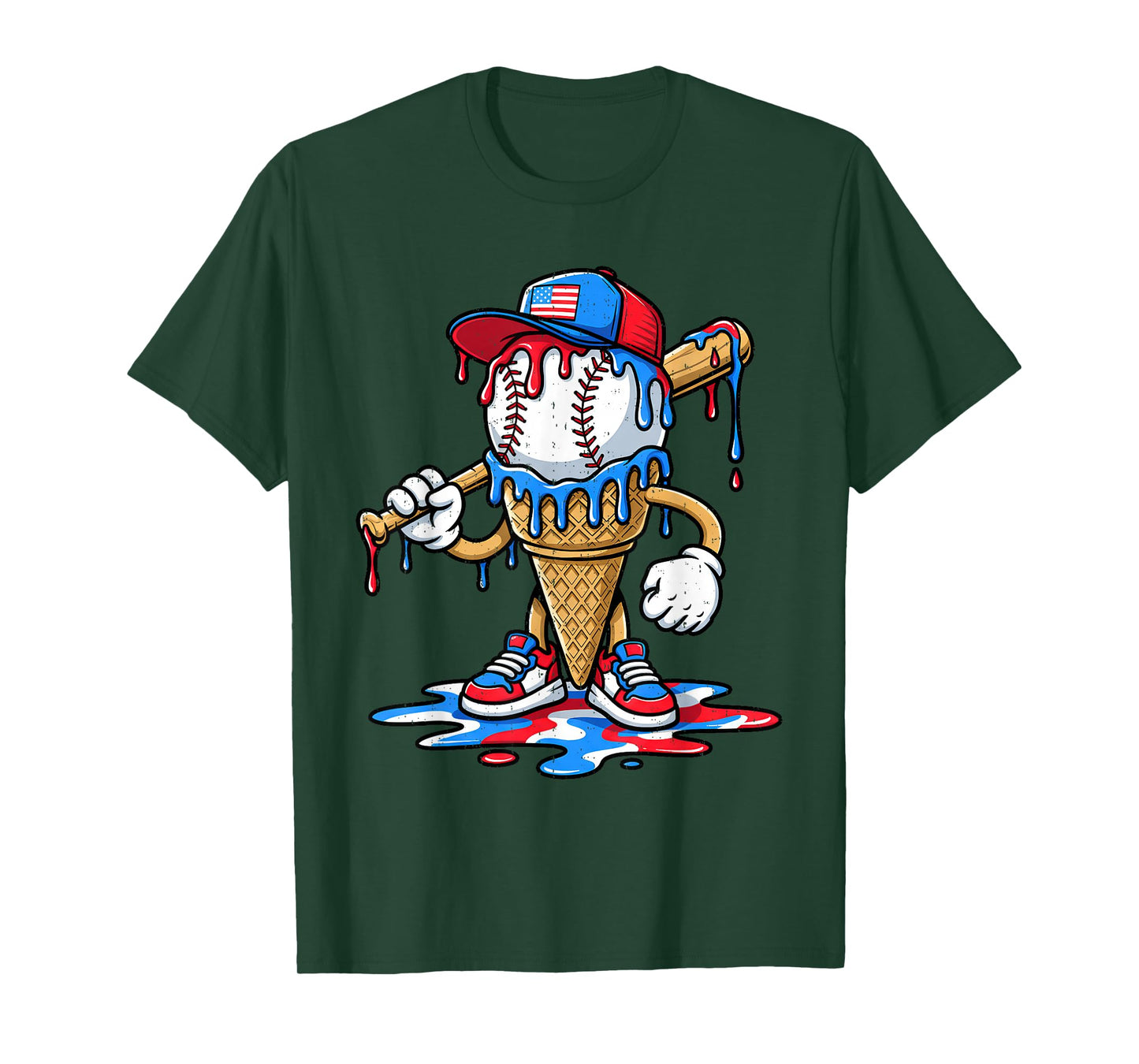 Baseball Lifestyle 101 Sport Drip Ice Cream Youth Boys Girls T-Shirt