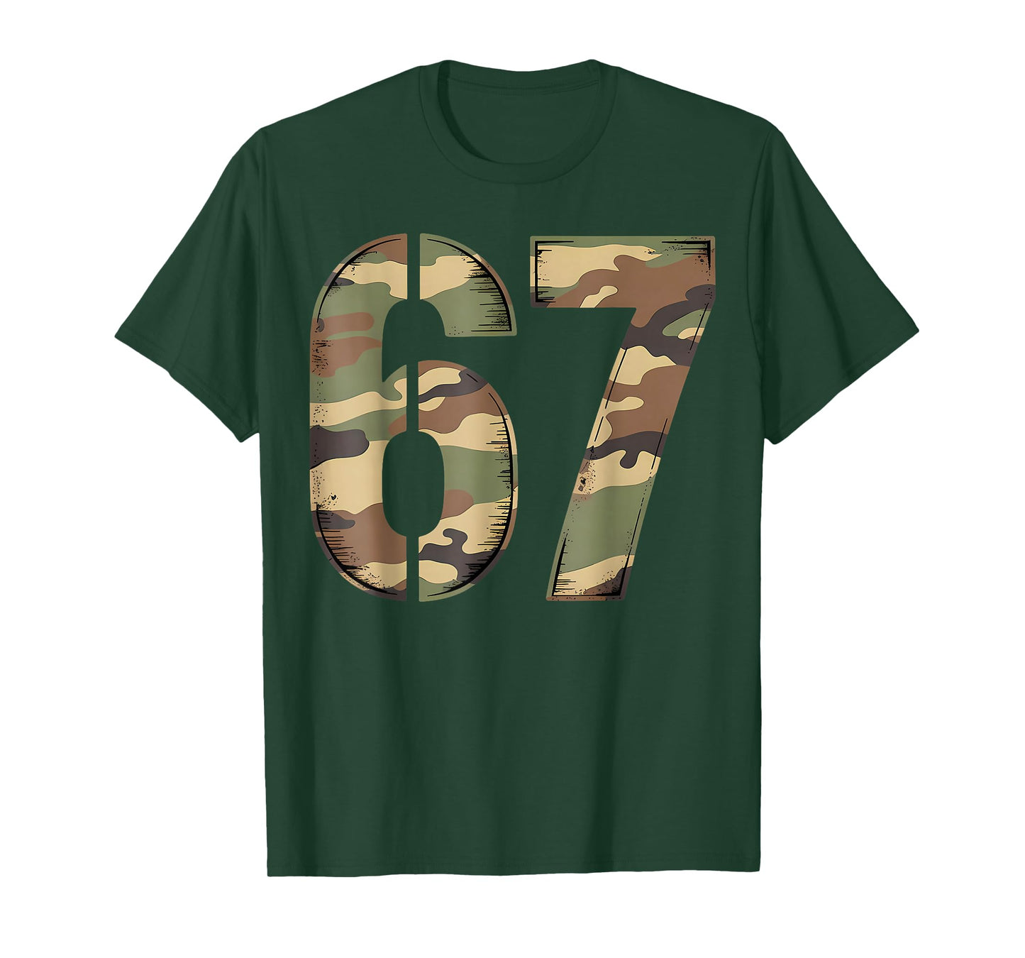 67 Hunting Camo Six Seven 6 7 Meme Camouflage 67 T-Shirt