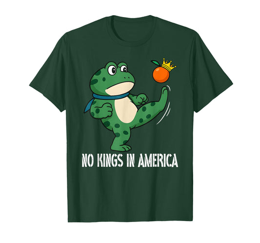 Funny No Kings Vintage Frog T-Shirt