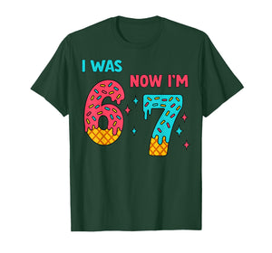 7 Year Old Birthday Shirt was 6 Now I'm 7 67 Funny for Kids T-Shirt