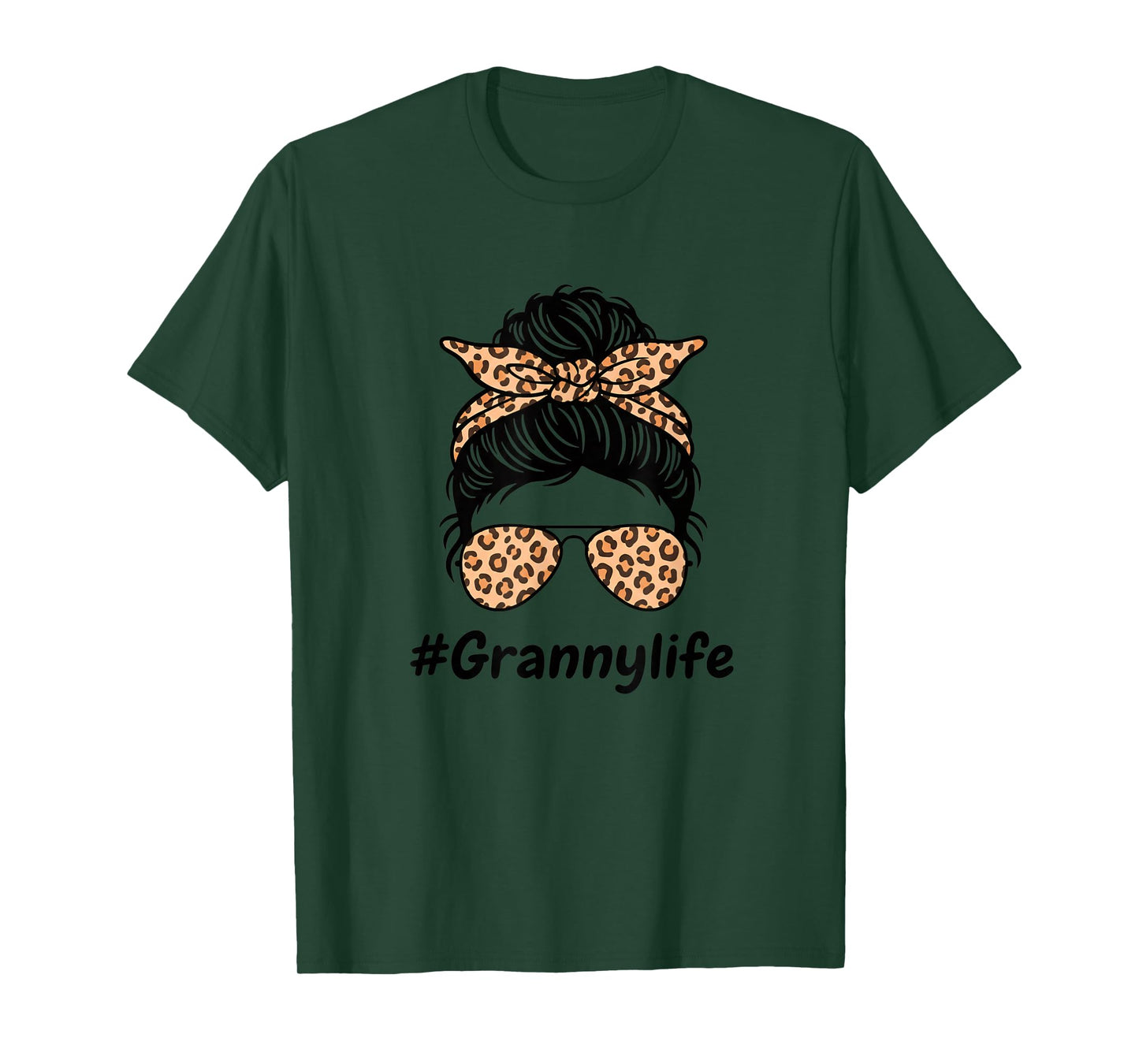 Grannylife Leopard Headband Sunglasses Grandma Mom Funny Mom T-Shirt