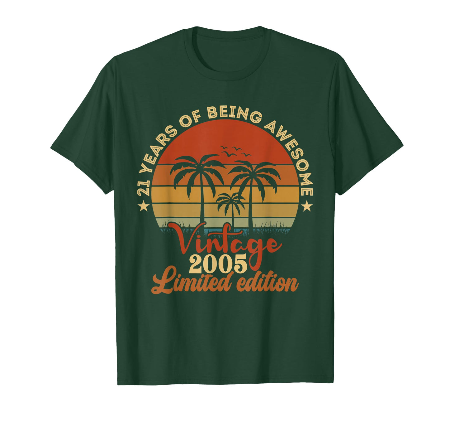 Vintage 2005 Limited Edition 21-Year-Old Male 21st Birthday T-Shirt