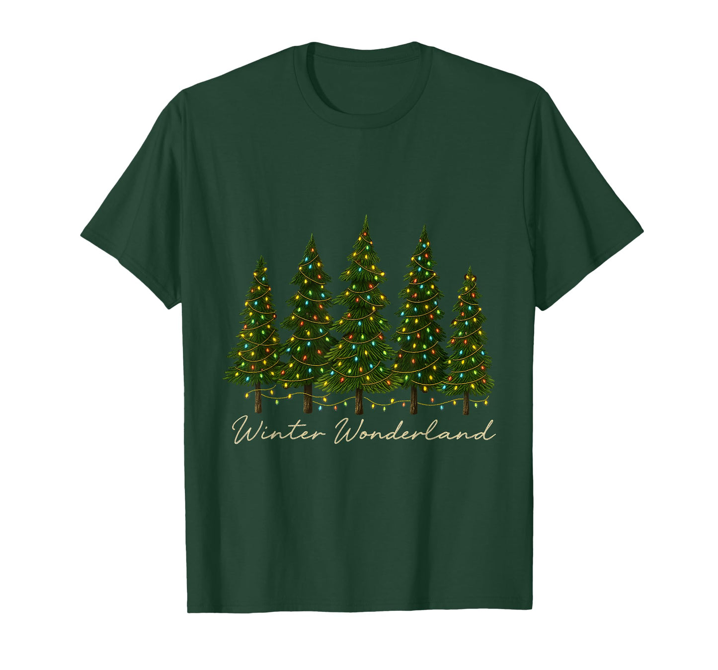 Winter Wonderland Christmas Tree Lights T-Shirt