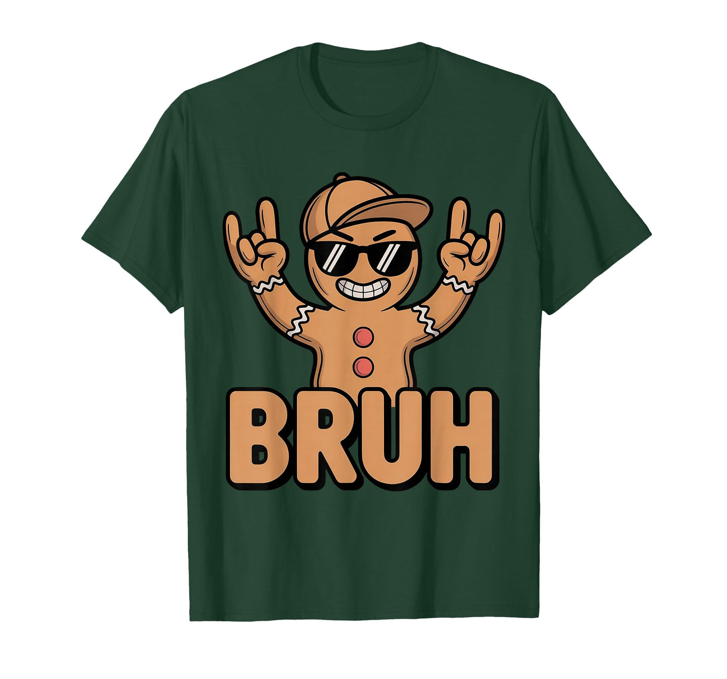 Gingerbread Rock Bruh Funny Saying Meme Boys Men Christmas T-Shirt
