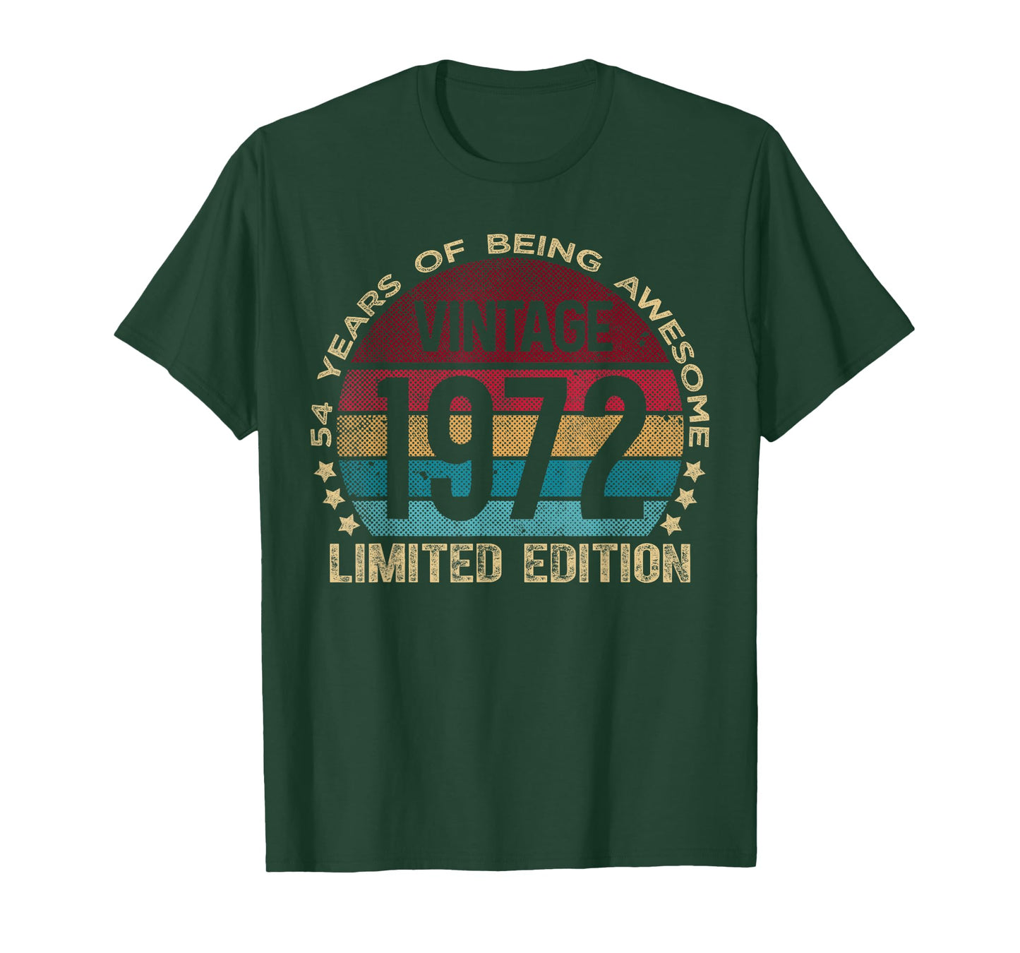 54 Year Old Gifts Vintage 1972 Limited Edition 54th Birthday T-Shirt