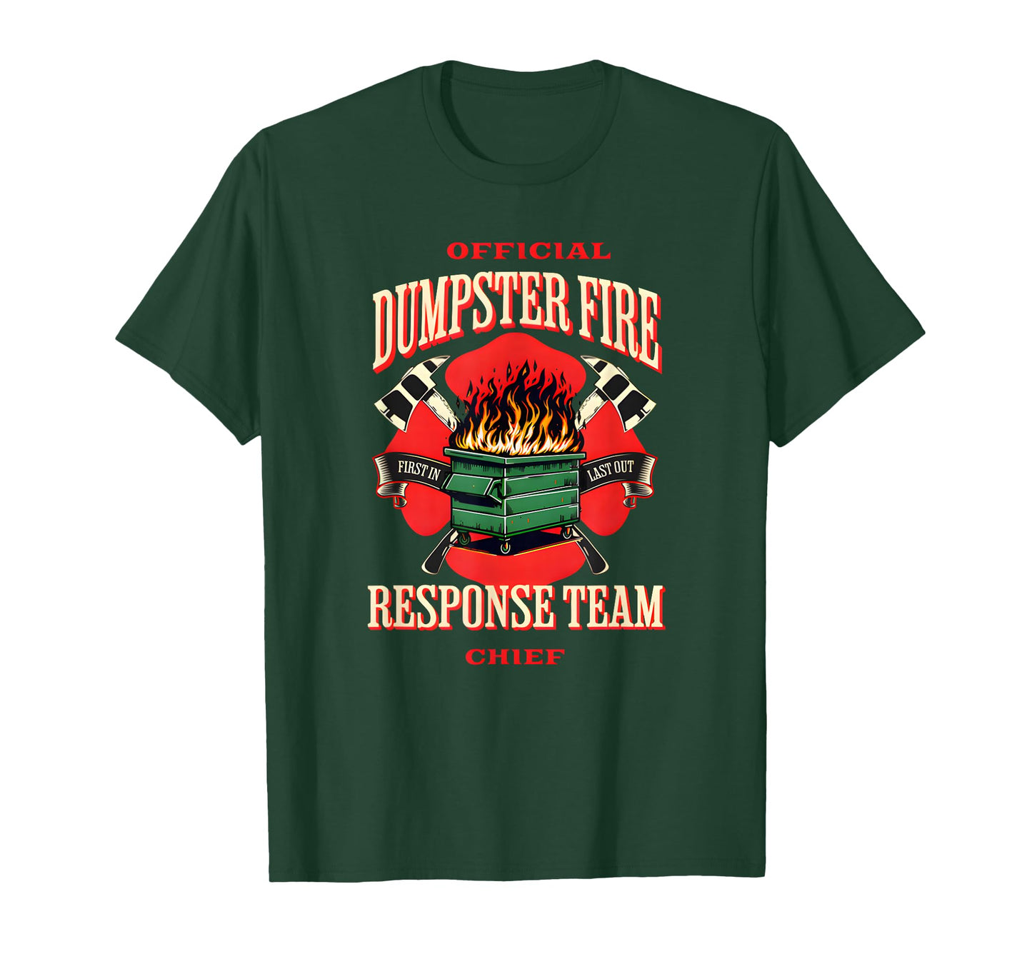 Official Dumpster Fire Response Team Funny Stay at Home Dad T-Shirt