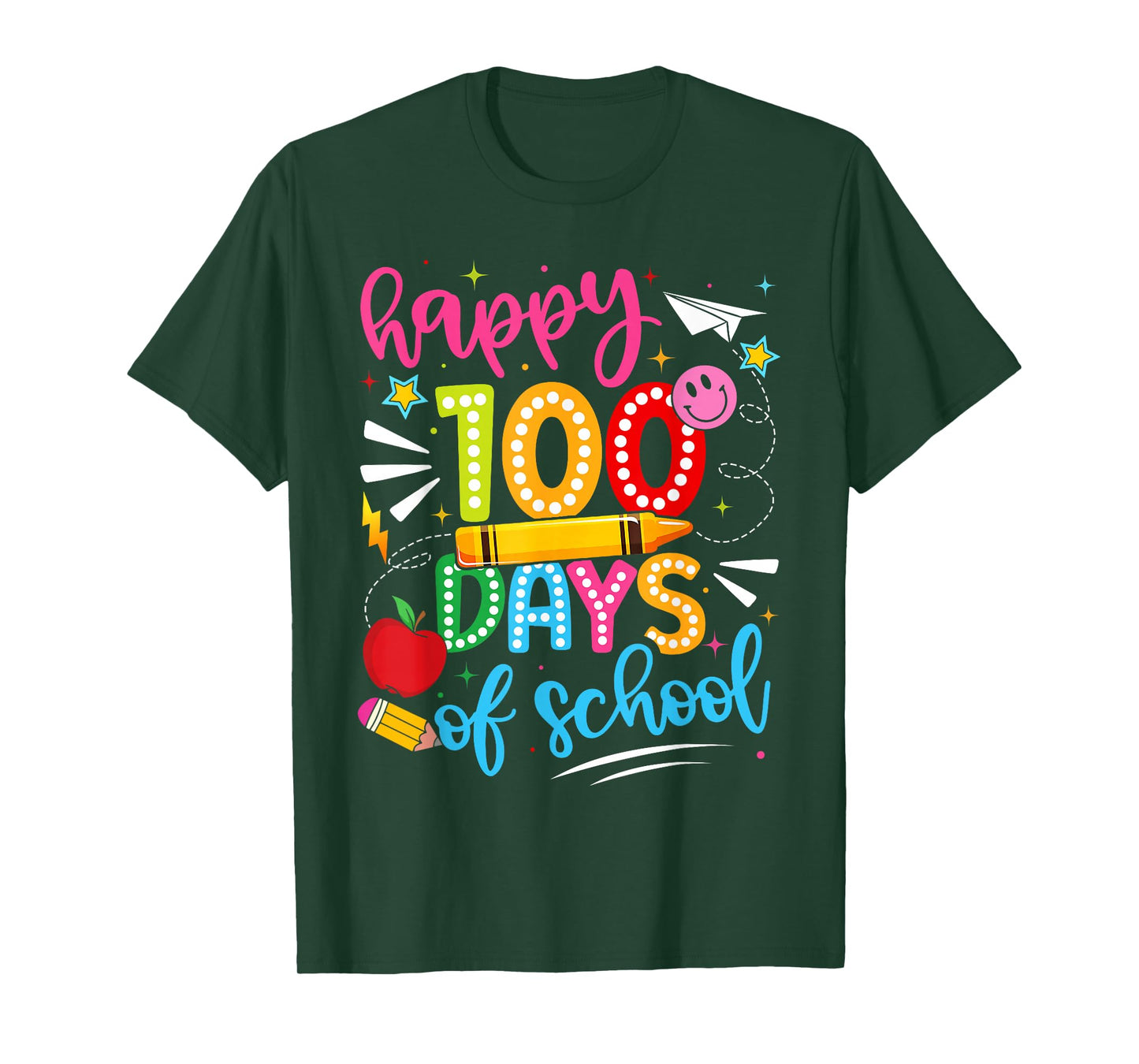 100th Day of School Happy 100 Days Teachers Boy Girl Kid T-Shirt