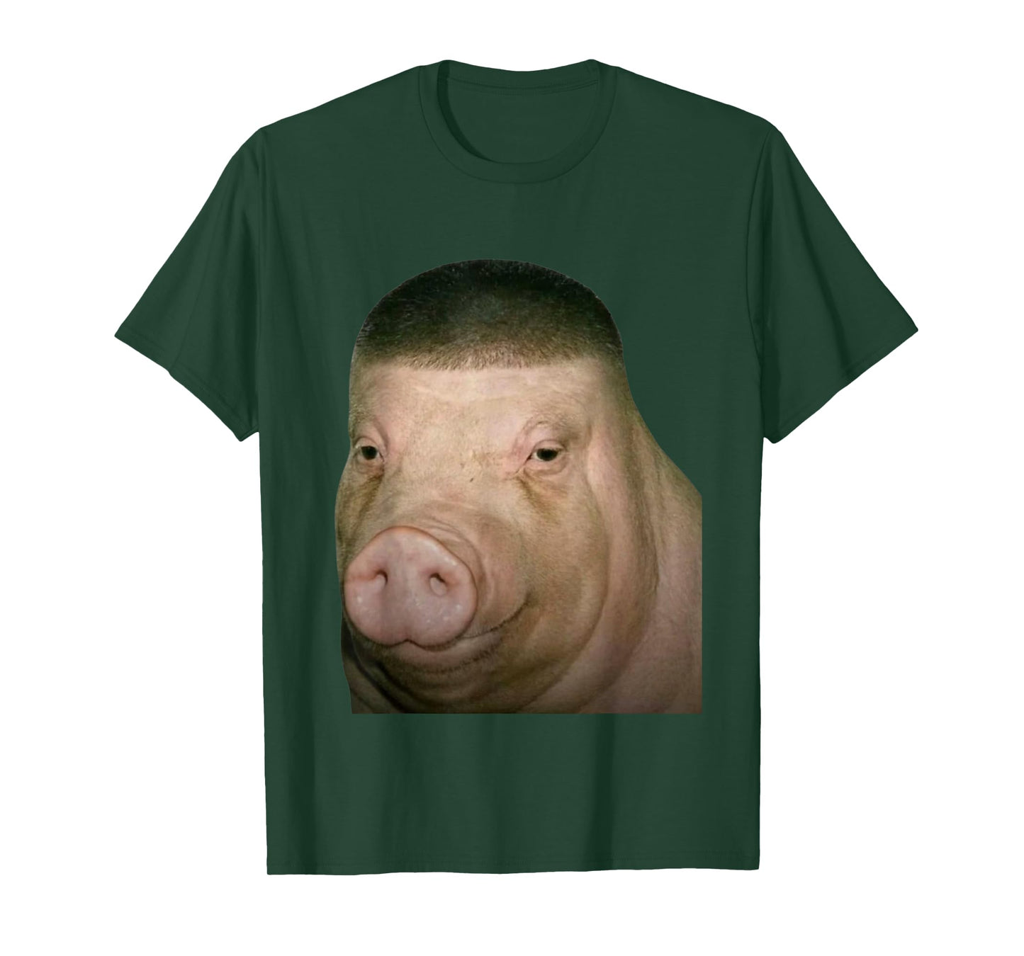 Pig Wig Funny John Pork Fade Haircut Design T-Shirt