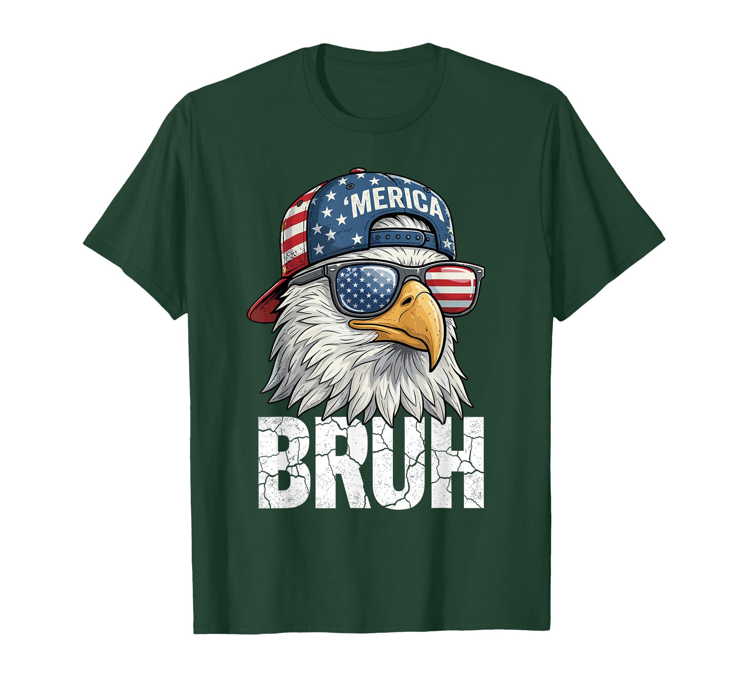Bruh Merica Bald Eagle 4th of July USA American Freedom Cool T-Shirt