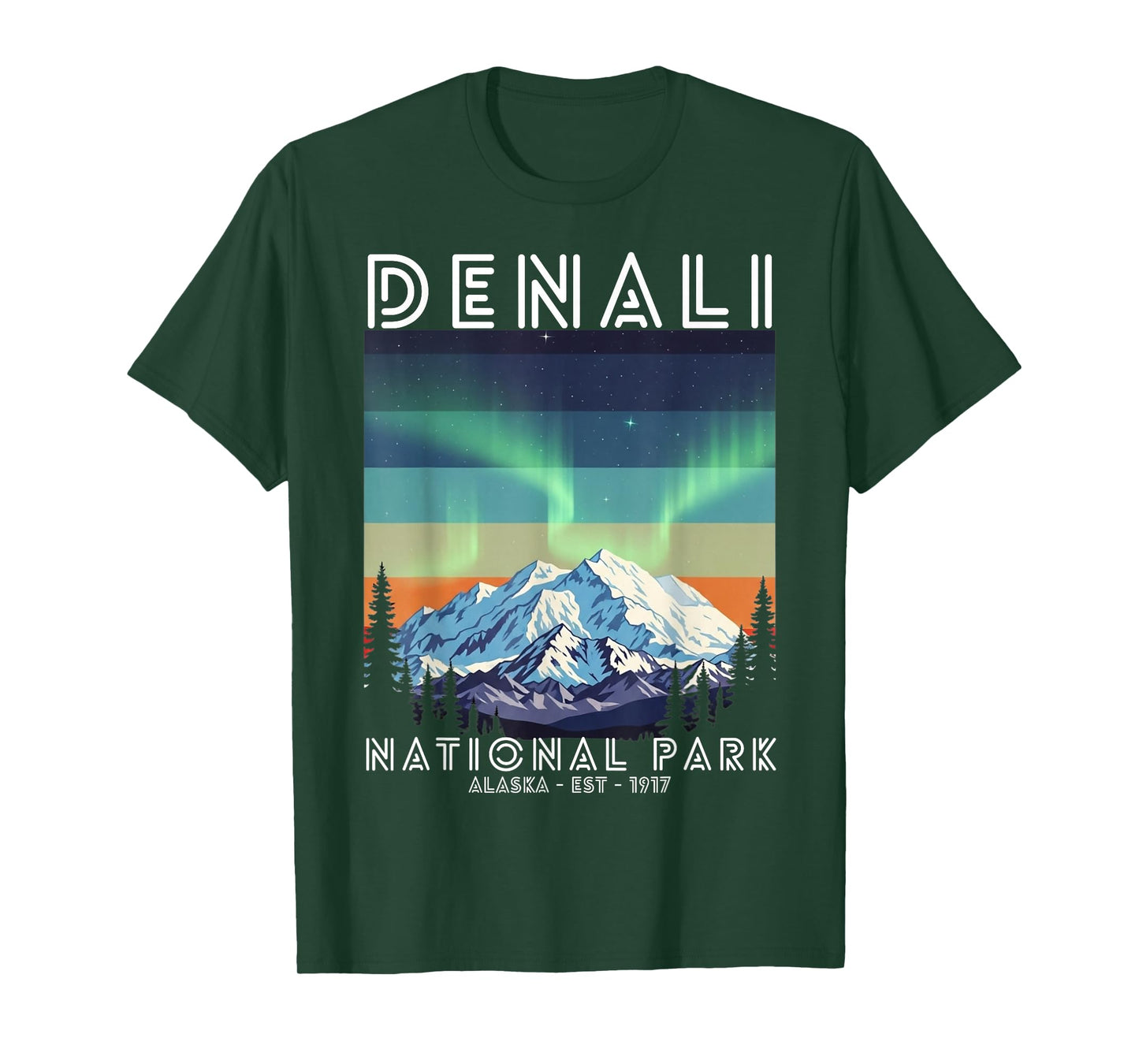 Denali National Park Vintage Alaska Denali Mountain Peak T-Shirt