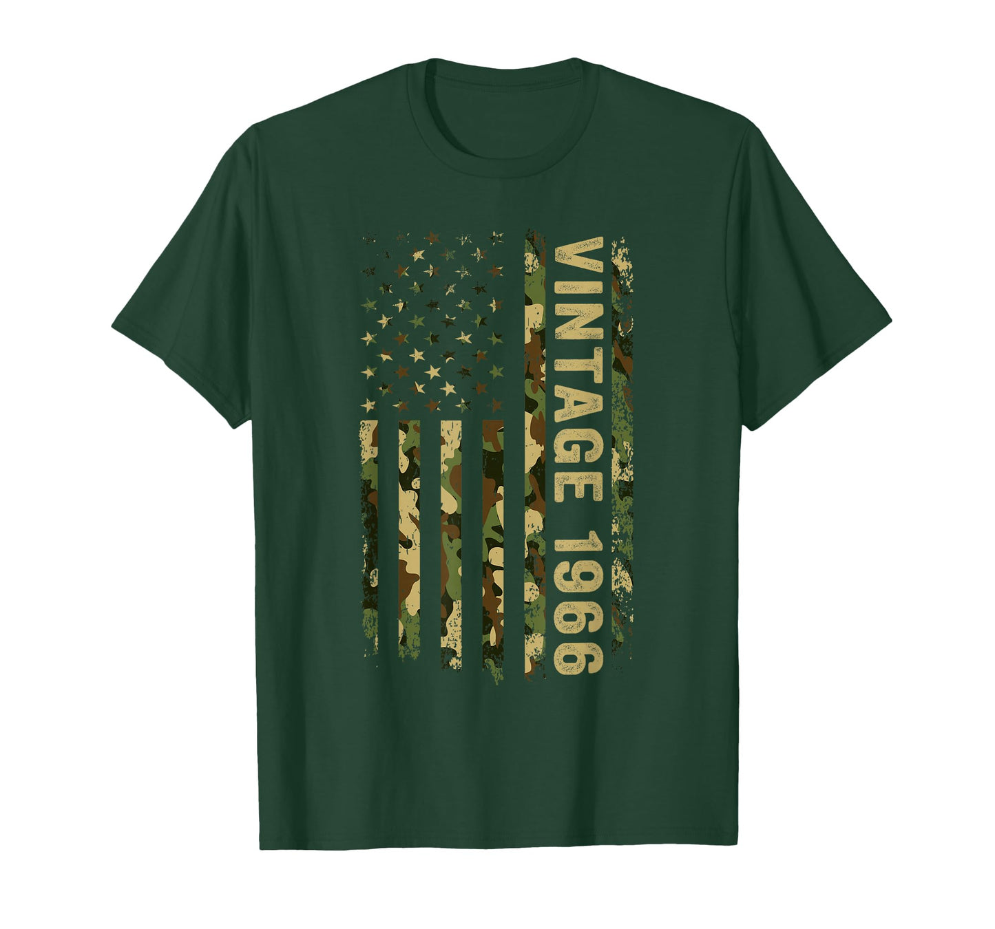 Vintage 1966 60th Birthday American Flag 60 Years Old Men T-Shirt
