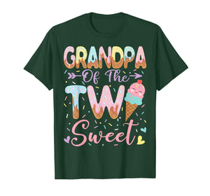 Grandpa of The Two Sweet 2nd Birthday Girl Ice Cream T-Shirt