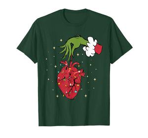 Funny Elf Hands Heart Cardiac Crew Squad Matching Group Pjs T-Shirt