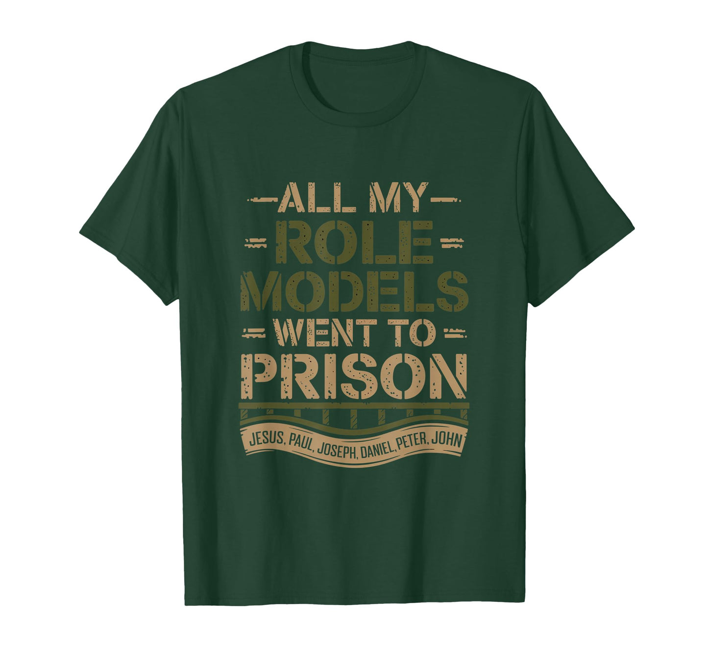All My Role Models Went to Prison Jesus God Bible Gospel T-Shirt