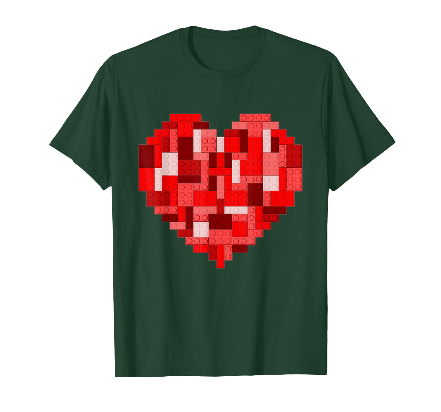 Valentines Day Heart Building Bricks Blocks Boys Kid Toddler T-Shirt