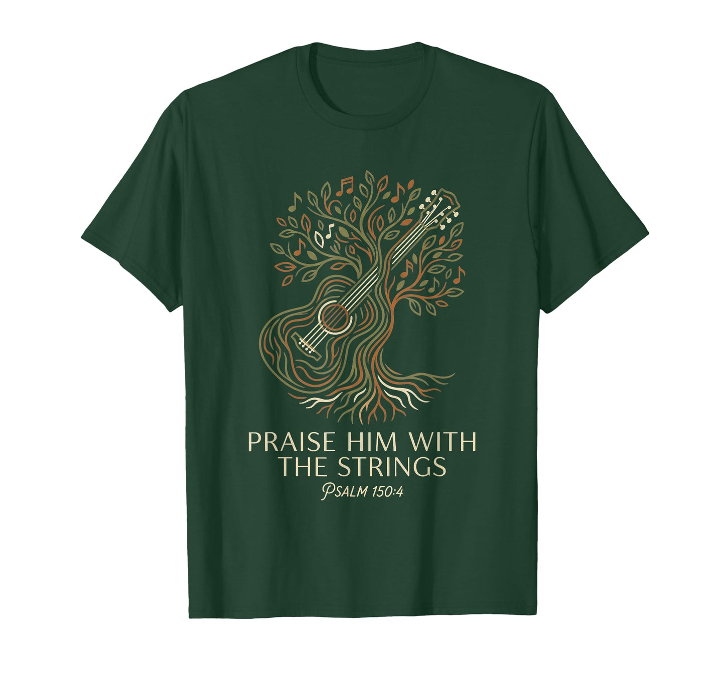 Christian Guitarist Praise Him with The Strings T-Shirt