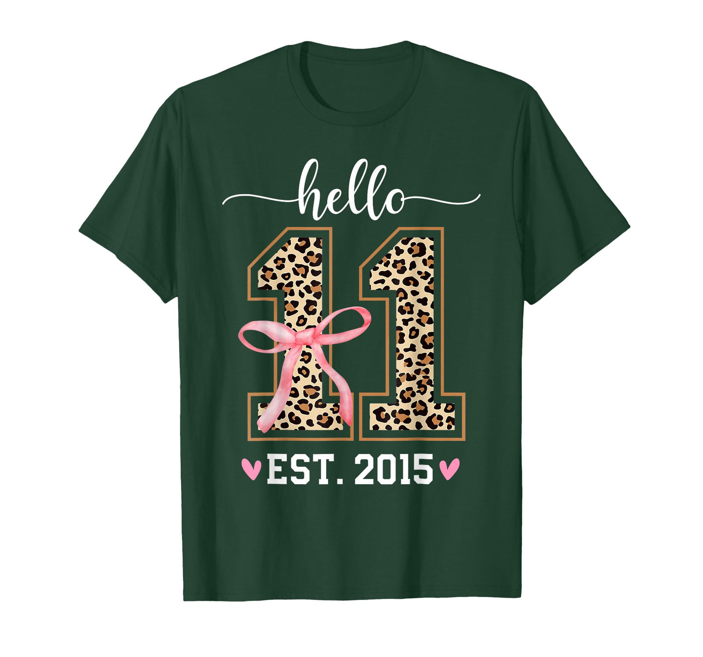 Coquette Bow 11th Birthday Girl T-Shirt