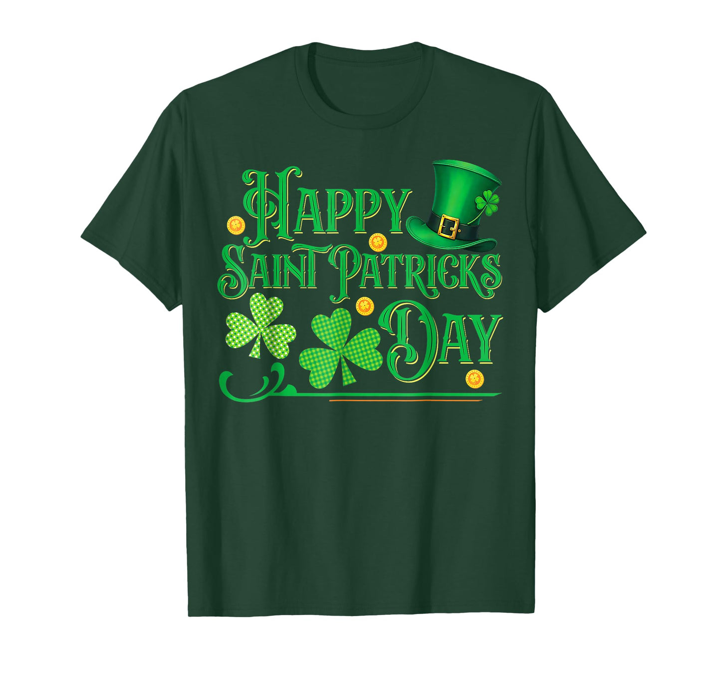 St Patricks Shamrock Happy Saint Patricks Day Men Dad Kids T-Shirt